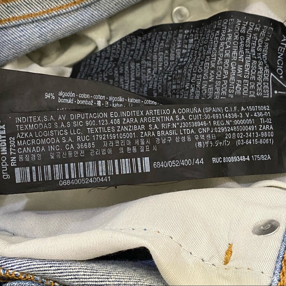 Zara The Multi Damages Skinny in Azure Blue Size 12 - Picture 13 of 14